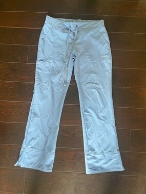 Grey's Anatomy Powder Blue Drawstring Scrub 4 pocket Pants with side slits